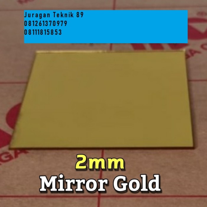 ✅New Ori Akrilik 122 X 183 Emas / Mirror Gold 2Mm Lembaran Acrylic Diskon