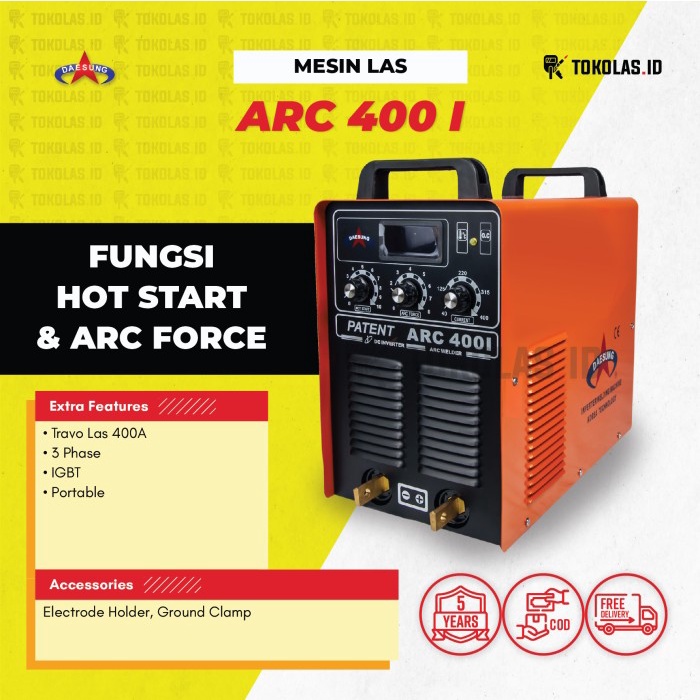 [Original] Mesin / Travo Las Listrik Inverter - Mma / Arc Daesung Arc 400 I Terbatas