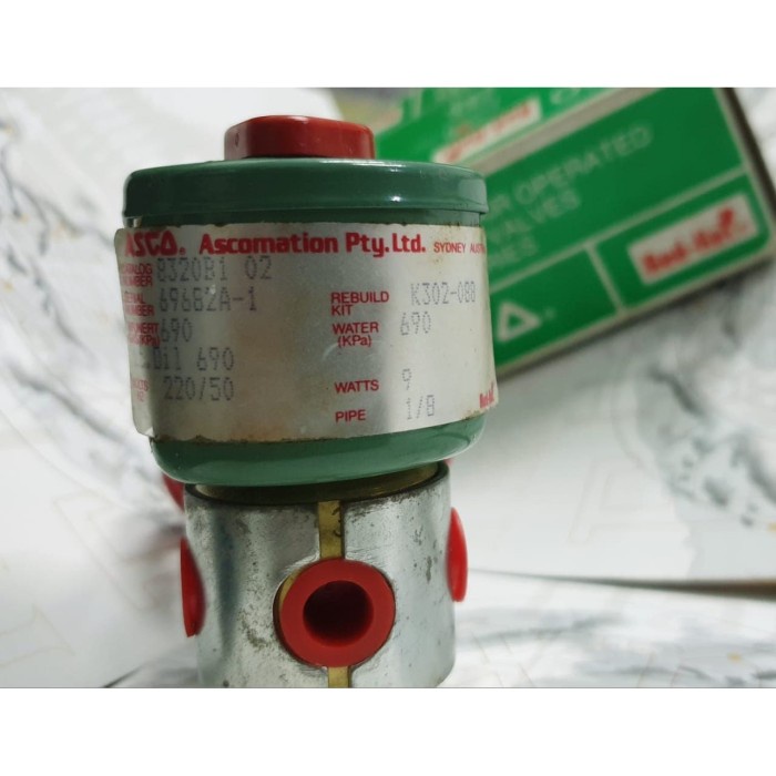 [Original] Asco Solenoid Valve 3 Way Cat. 8320B1 - 02 Port 1/8 220/50 690 Kpa Berkualitas