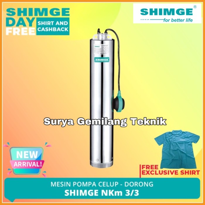 [New] Mesin Pompa Celup Pendorong Air Bersih Shimge Nkm 3/3 Pompa Satelit Berkualitas