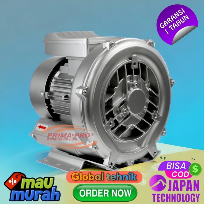 ✨Termurah Ring Blower 1/2 Hp Blower Tambak Rotor Hb-370 Vortex 05Hp 220 Volt Diskon