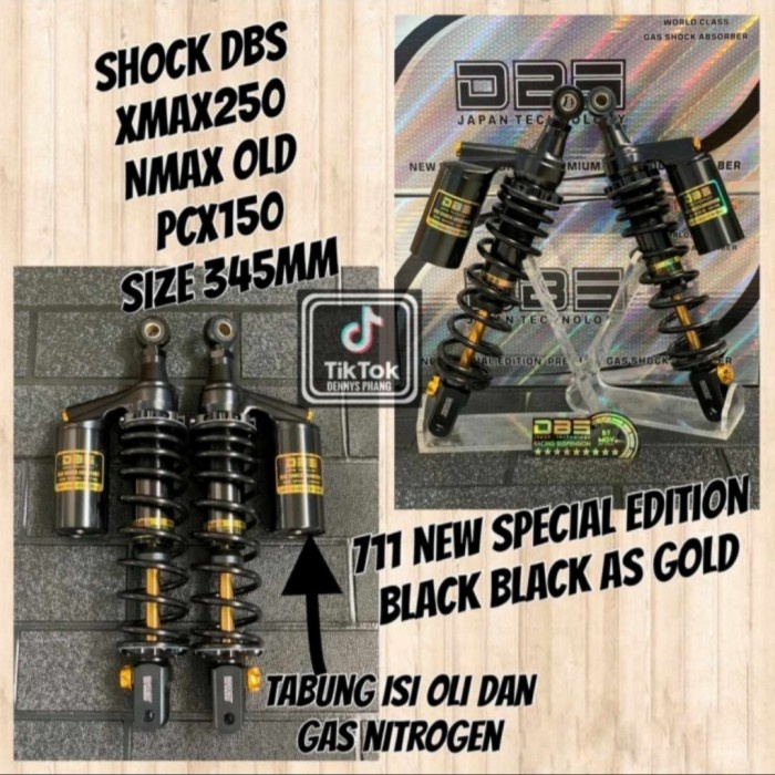 ✨Sale Shock Dbs Premium 711 G-Pluss 345Mm Black Series Nmax OldPcx 150 Old Berkualitas