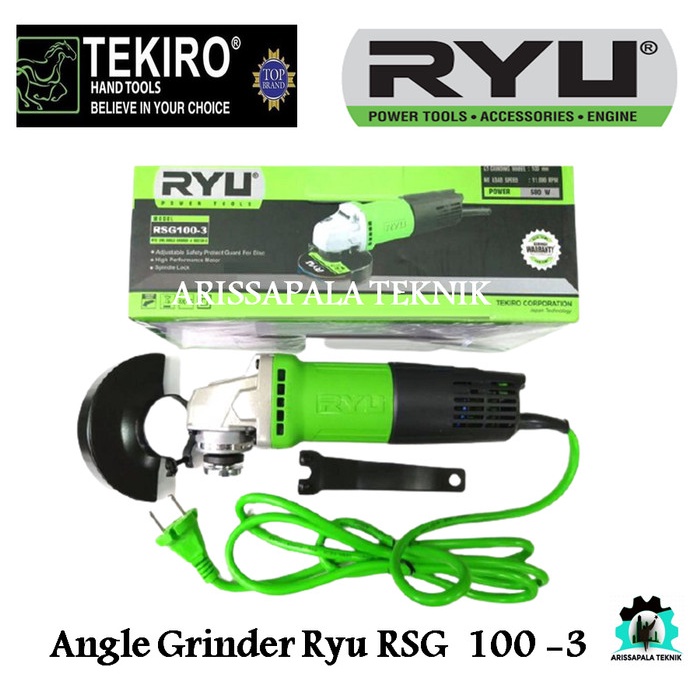 Mesin Gerinda Tangan RYU TEKIRO Angle Grinder Ryu RSG 100-3RYU
