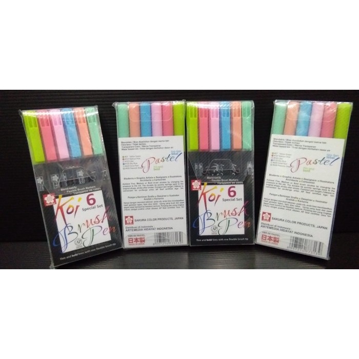 

Gaya Sakura Koi Xbr Set 6 Warna Pastel - Brush Pen