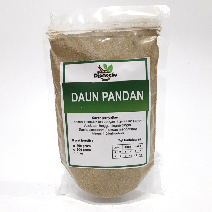 

hanya disini] Daun pandan bubuk 500 gram