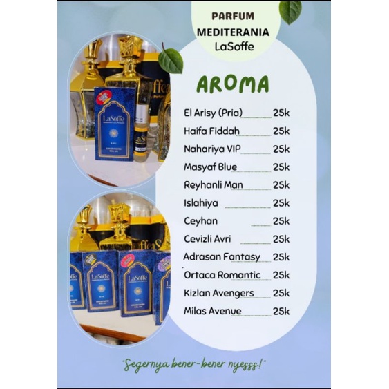 parfum Eropa Mediterania & minyak wangi tahan lama gaharu, Ambergris, golden Dus dll. cocok pria wan