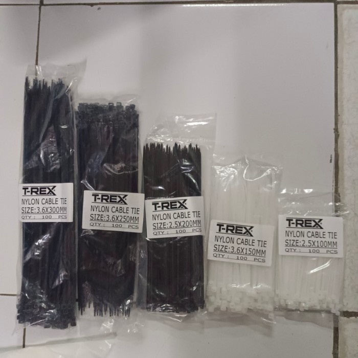 

Kabel ties serbaguna tali pengikat 100pcs hitam putih