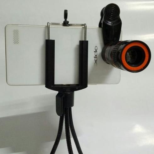 Lensa Tele Telescope Telezoom Teropong HP Handphone Kamera 8-12x Zoom