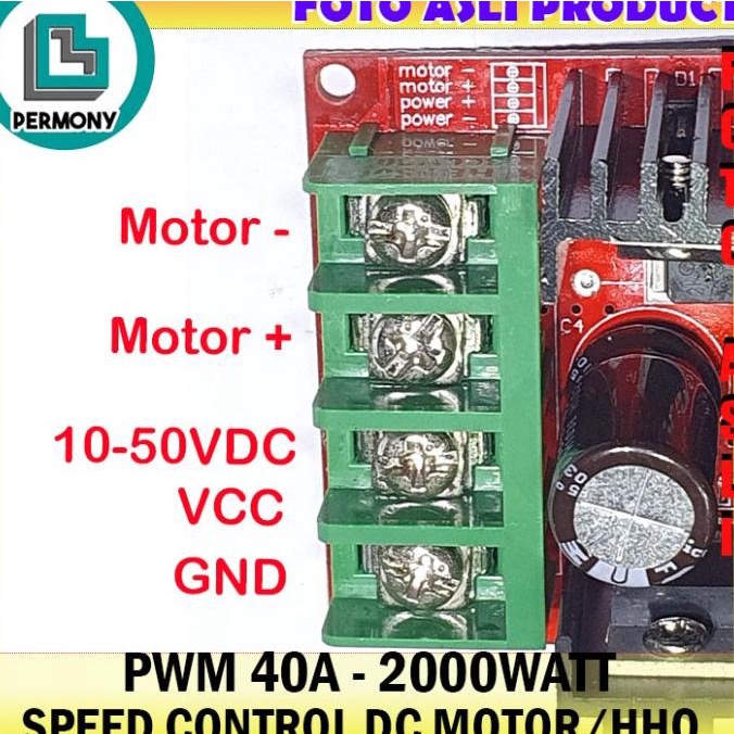 DC Motor 40A Speed Control PWM HHO RC-Controller 10-50V 2000W pwm 40A Baru
