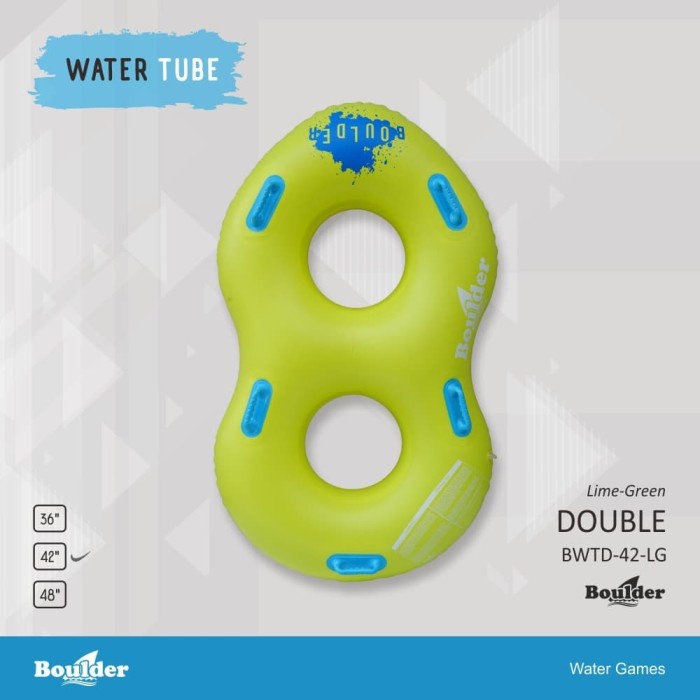 Promo Boulder Double Water Tube Ban Renang Waterboom Size 42 Pvc 1Mm