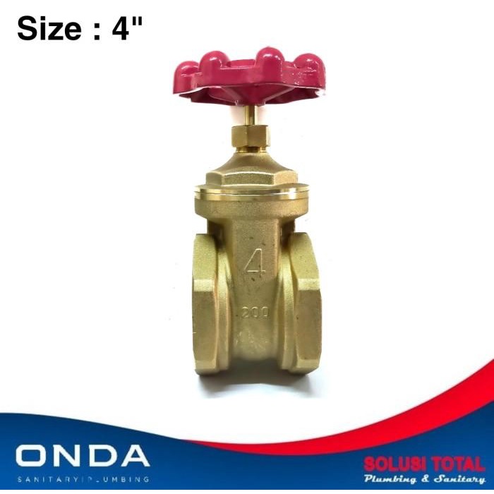 Gate Valve 4 Inch Stop Kran Putar 4" Onda