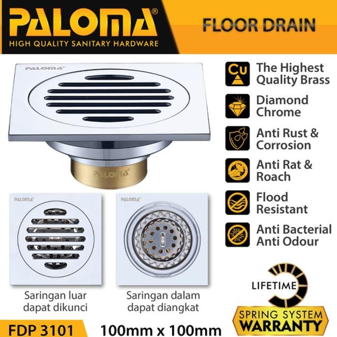 PALOMA FDP 3101 Floor Drain (Chrome)