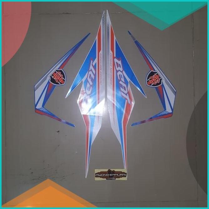 Striping Beat ECO 2019 Biru Putih Ori 16novz3 last stok