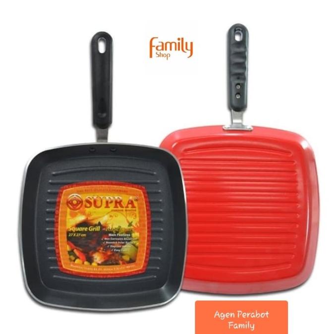 Square Grill Supra Rosemary 27cm Teflon Kotak Griller Penggorengan