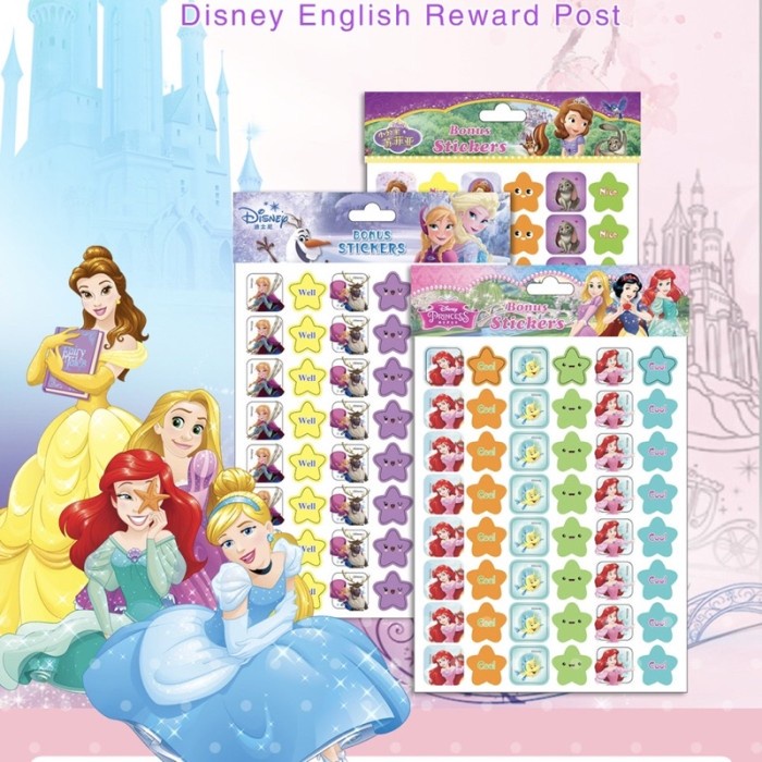 

Disney reward stickers set sticker hadiah penyemangat Prakass