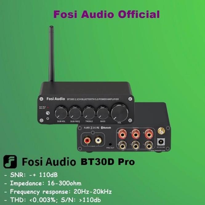 Fosi Audio Bt30D Pro Bt30 D Bt 30D Hi-Fi Bluetooth Receiver Amplifier