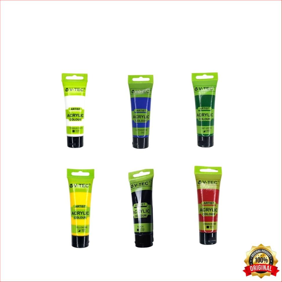 

Update! Acrylic V-Tec Artist Series 6 Colours VT-635A / Acrylic Paint V-tec 35ml Set 6 pcs warna primer VT-635A