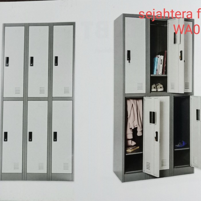 

LOCKER 6 PINTU IMPORTA BT LOKER BESI 6PINTU GANDENG RAK BESI SERBAGUNA