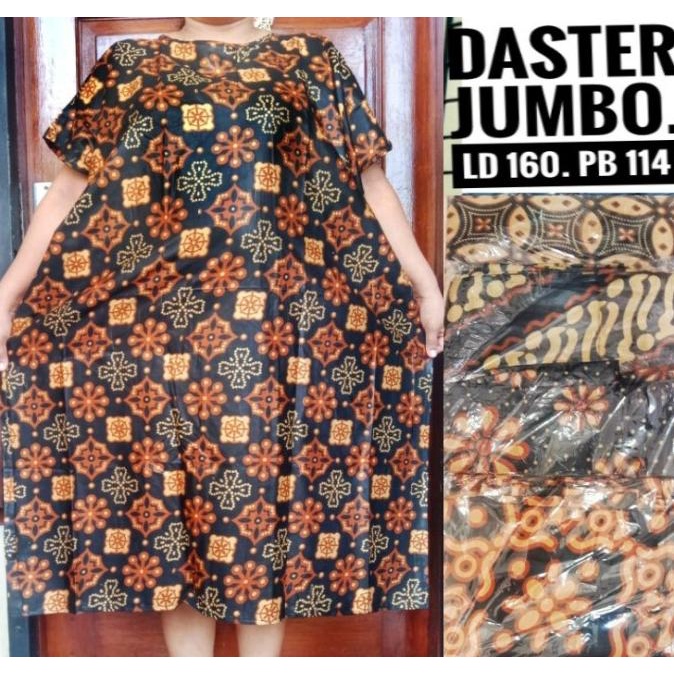 ZU525 Baju Daster Wanita Jumbo Ld 160 Lengan Pendek NEW