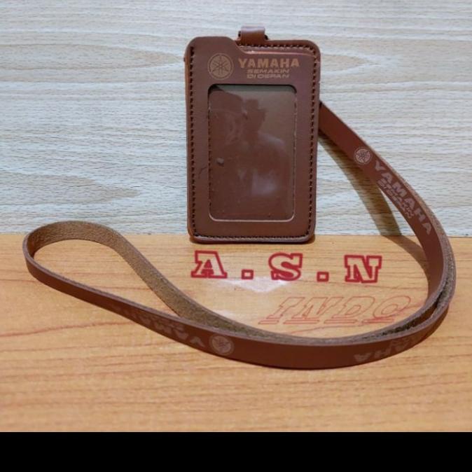 

'+'+'+'+] holder kalung id card / tempat id card kulit yamaha