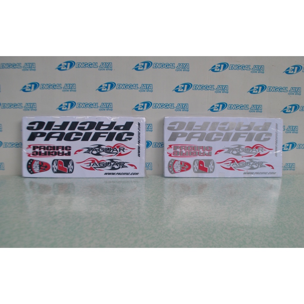 Decal Sticker Sepeda Pacific Jaguar - Stiker Sepeda MTB Gunung Hybrid Roadbike Balap BMX Mini CTB Mi