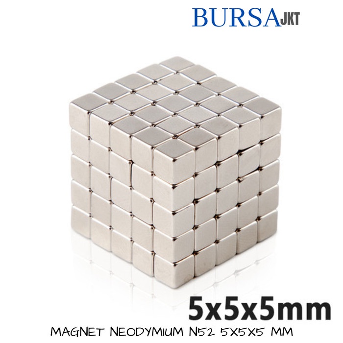

STRONG MAGNET SUPER KUAT N52 NdFeB SQUARE BAR BATANG 5X5X5 MM