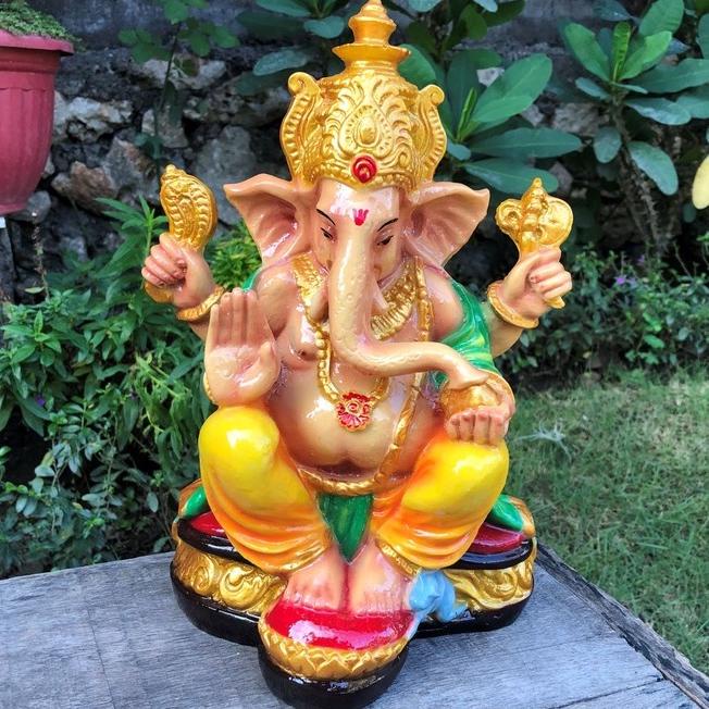 PATUNG GANESHA 25 CM/PATUNG GANESA/PATUNG GANESHA RESIN/PATUNG DEWA DEWI/ DEWA GANESHA