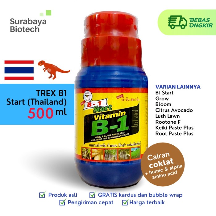 T-REX VITAMIN B1 TANAMAN THAILAND 500 ML TREX ORIGINAL ORIGINAL TERBARU