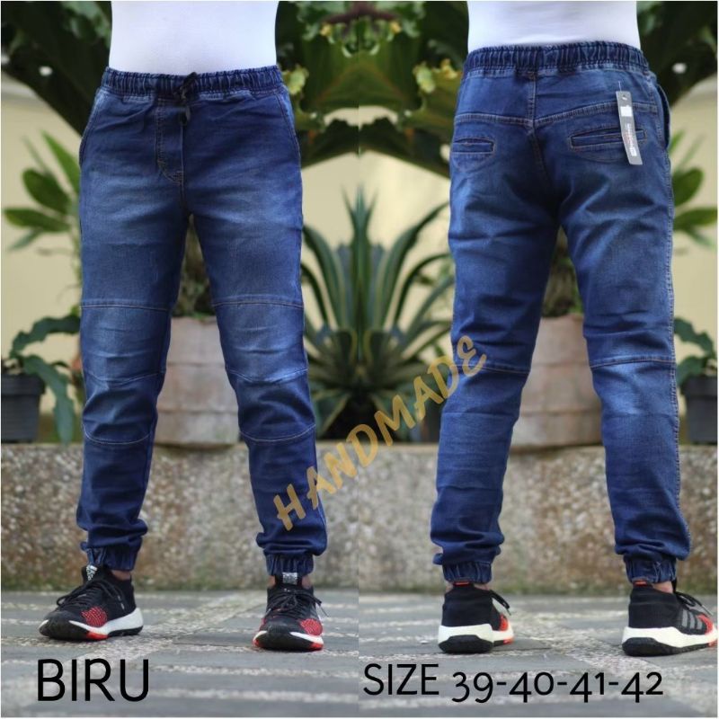 [EXCLUSIVE] BEST QUALITY celana joger jeans bikers super big size / joger jeans jumbo original
