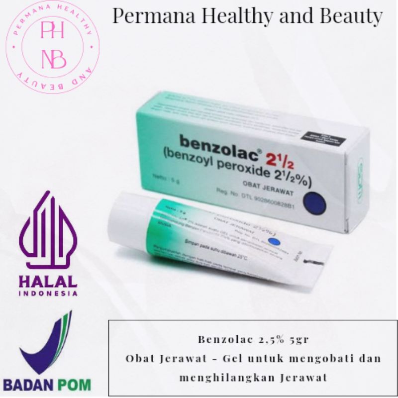 Benzolac 2.5% gel 5gr - Benzolac Gel 2,5% - Benzolac Untuk mengobati jerawat - Gel untuk mengatasi j