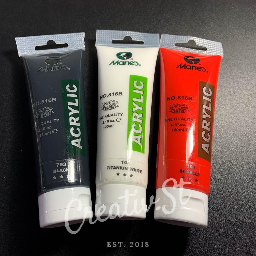 

Special Maries Acrylic 120 ml Paint Acrylic Colour Satuan Cat Lukis Akrilik .,