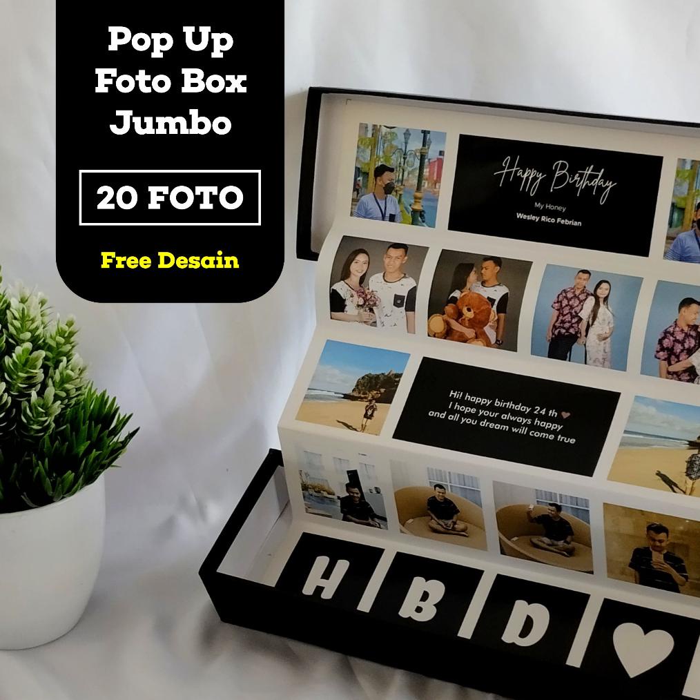 Promo Photo Box Kekinian / Memory Box / Foto Box / Kado Ulang Tahun Wedding Anniversary / Giftbox Foto Murah