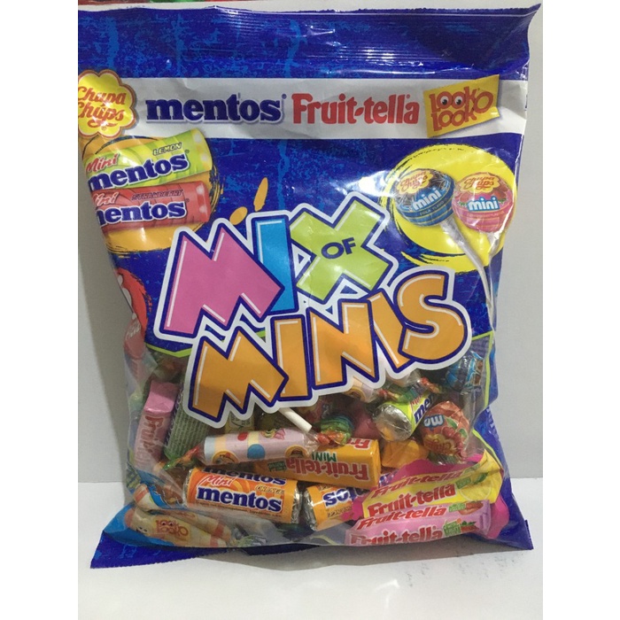 

Mix Of Minis Chupa Chups Mentos Fruittella