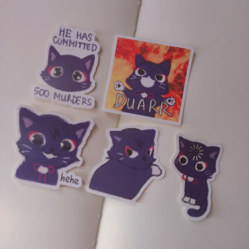 [Genshin] scarameow meme stickers - by angelnation