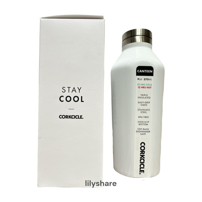 CORKCICLE CANTEEN TUMBLER 9OZ 270ML WHITE