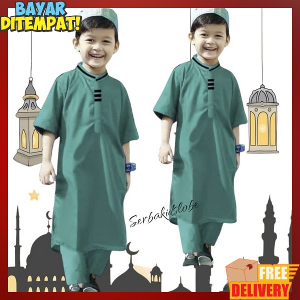 Pakaian Anakk Pria Gamis Bovah Cowok Ghamis Koko Panjang Gmis Panjng Hadroh Cowo Bju Koko Pakean Pen