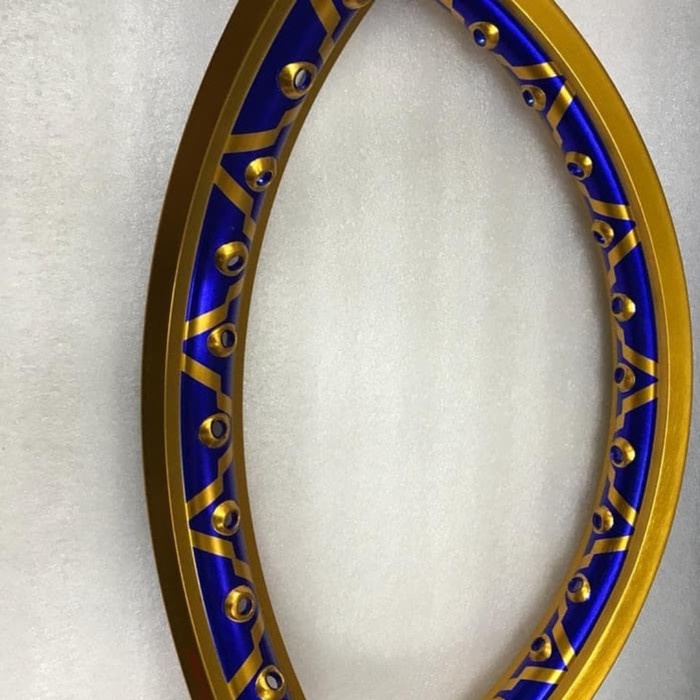 Velg V Line DFT Thailand Black-Gold.sepasang 140-17