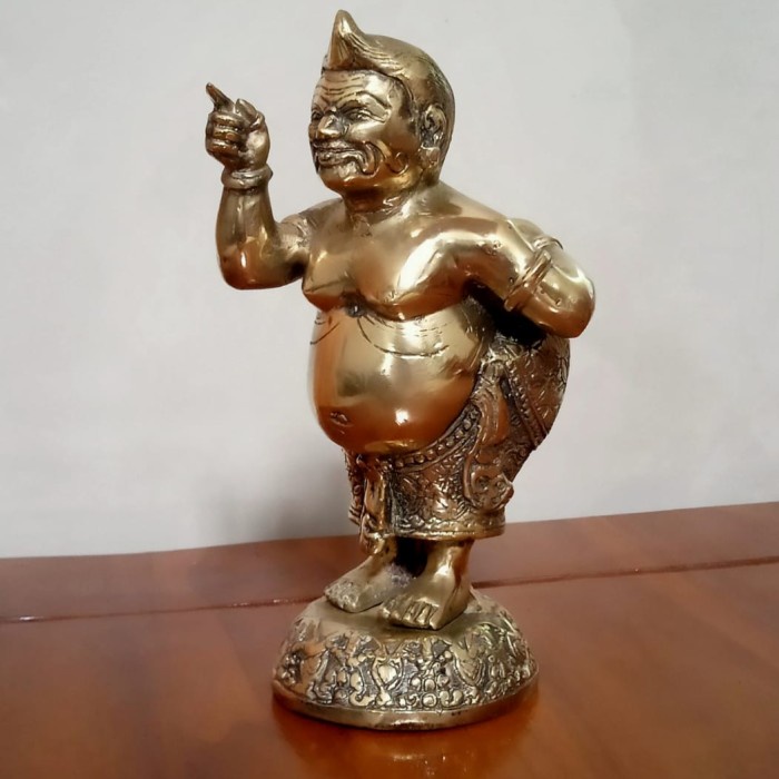 Patung Semar Punokawan Kuningan Asli Full Besar Antik Murah
