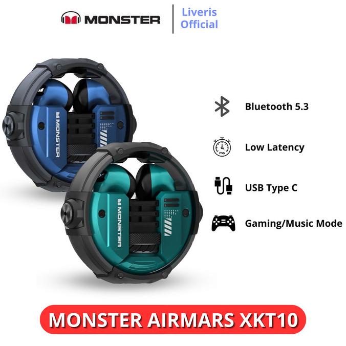 TWS MONSTER XKT10 Earbuds Gaming True Wireless Bluetooth 5.3