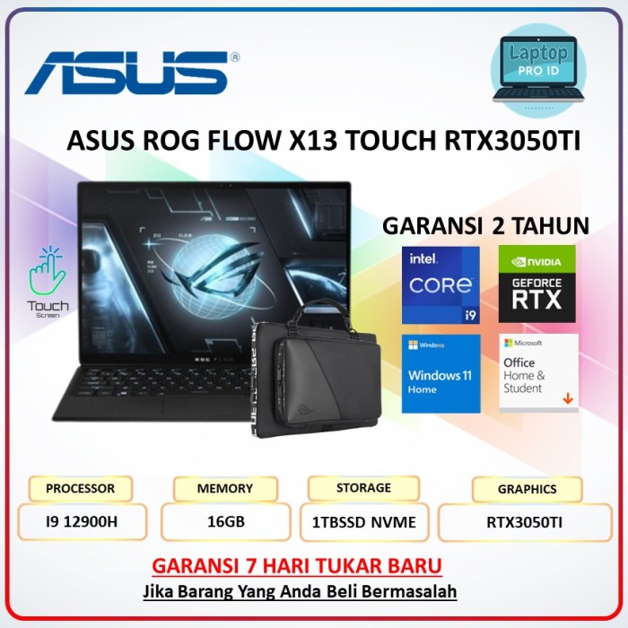 Laptop Asus Rog Flow Z13 Tablet Gaming Ram 16Gb 1Tb Ssd 13,4 120Hz