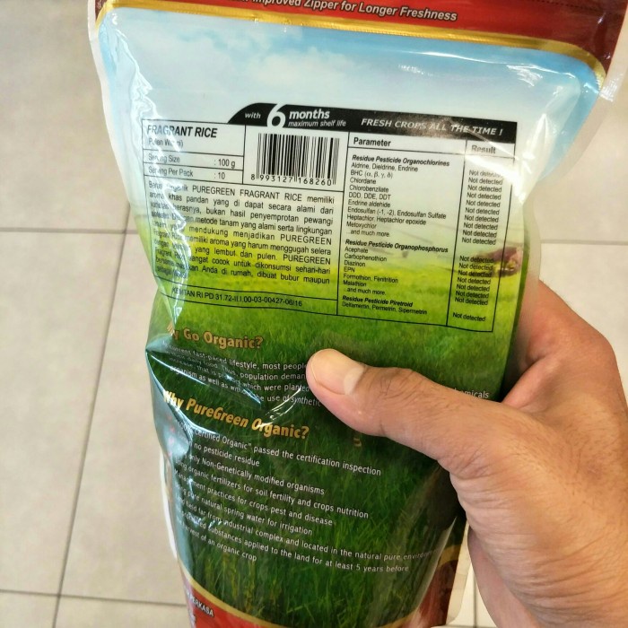 

Pure Organik Fragrant Rice 1Kg