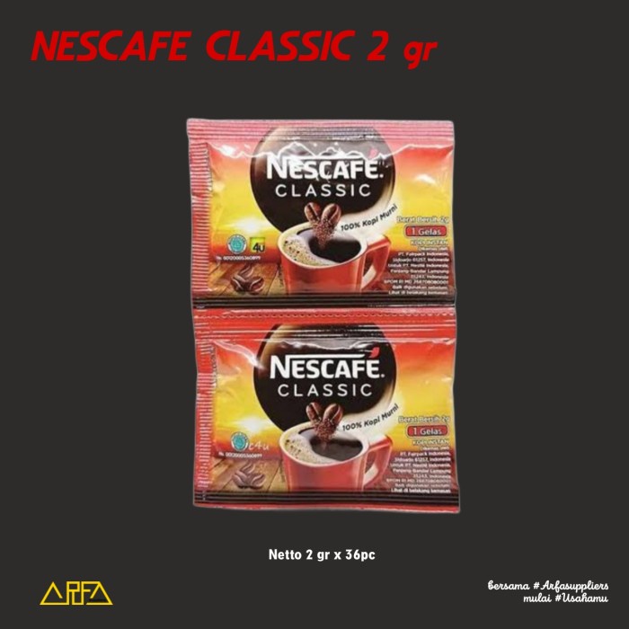 @#@#@#] Nescafe Classic 2 gr isi 60 sachet