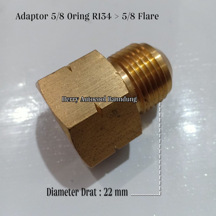 favorit] Adaptor Rubahan Ukuran Drat Dalam 5/8 Oring R134 Ke 5/8 Flaring