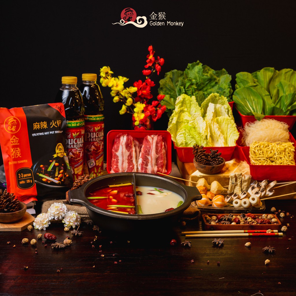 

Malatang Hotpot - Paket Hotpot 3-4 Orang / Khusus Instant - Sameday / Golden Monkey