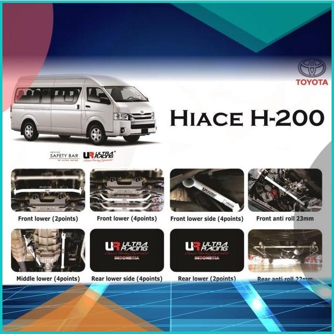 STAGE3 Aksesoris Variasi Stabiliser ULTRA RACING Toyota Hiace 16novz3