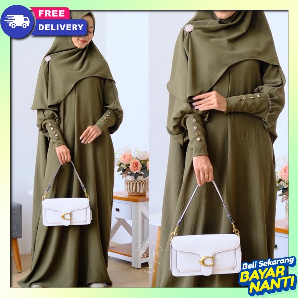 Set Khimar Jilbab Dan Gamis Gamis Syari Plus Khimar Ghamis Terbaru Gamus Set Kerudung Gmes Pesta Mew