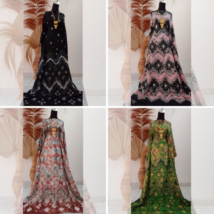 Sahi Kain Jumputan Palembang 3 Meteran Hitam Bahan Dasar Batik Handmade