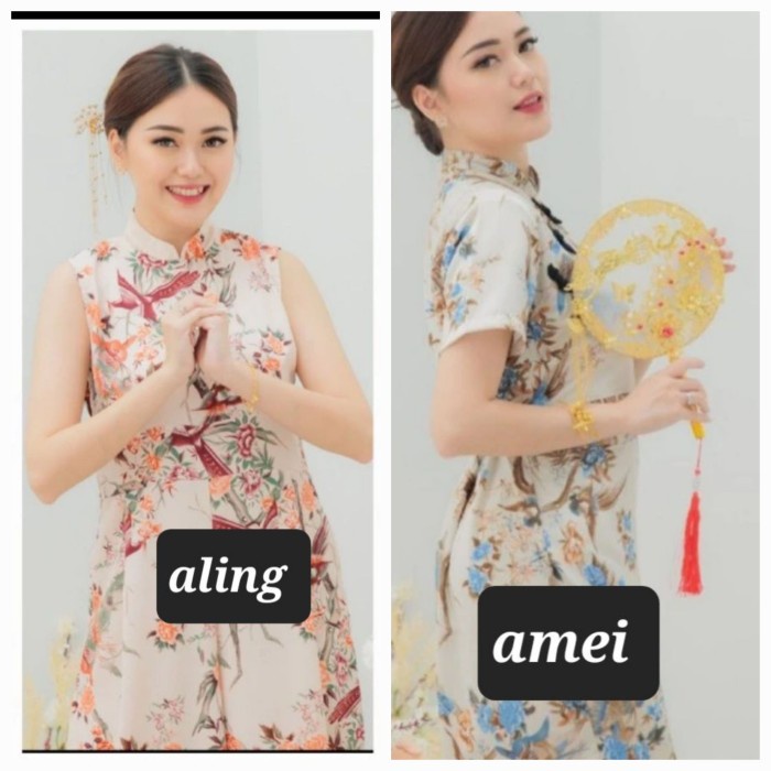 Dress Cheongsam Wanita/Dress Sangjit/Dress Pesta/Imlek/Sincia/Ahua