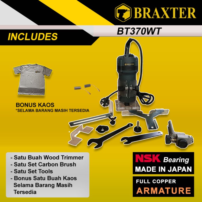 ✨New Ori Wood Trimmer Trimmer Kayu Bt370-Wt Braxter Diskon