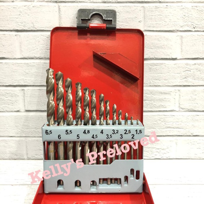 

Kugel Mata Bor Besi Hss Set 13 Pcs Drill Bit Set 1.5 - 6.5 Mm